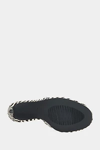 Azalea Wang Lewis Zebra Calf Hair Stiletto Heel