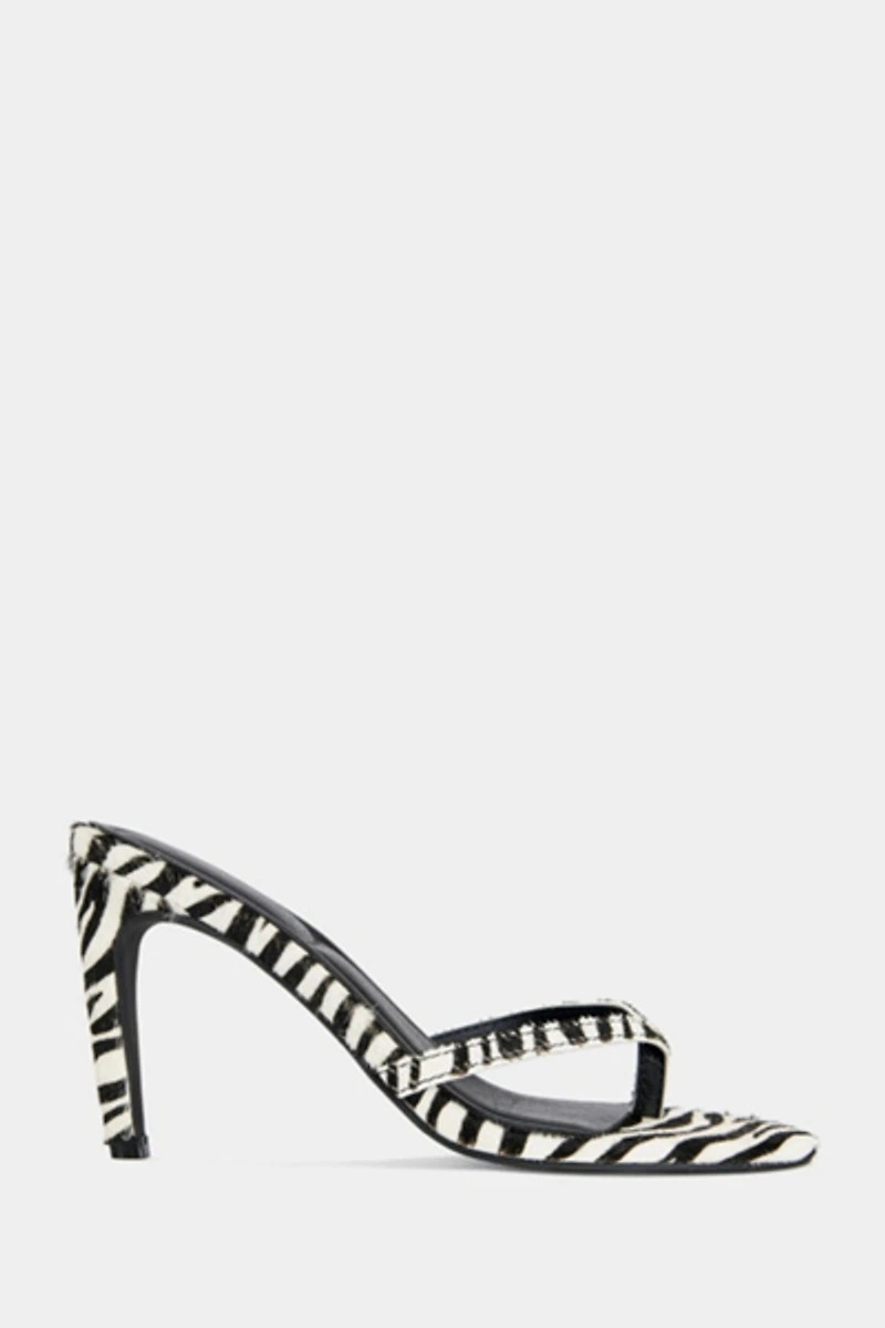 Azalea Wang Lewis Zebra Calf Hair Stiletto Heel