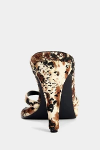 Azalea Wang Lewis Zebra Calf Hair Stiletto Heel