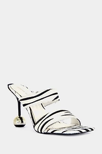 Azalea Wang Ophiel Zebra Calf Hair Stiletto Heel
