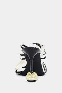 Azalea Wang Ophiel Zebra Calf Hair Stiletto Heel