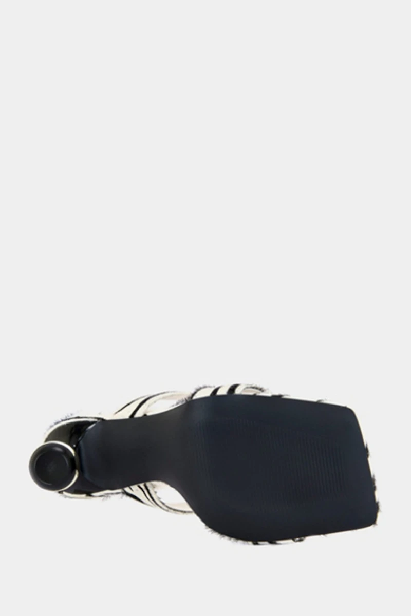 Azalea Wang Ophiel Zebra Calf Hair Stiletto Heel