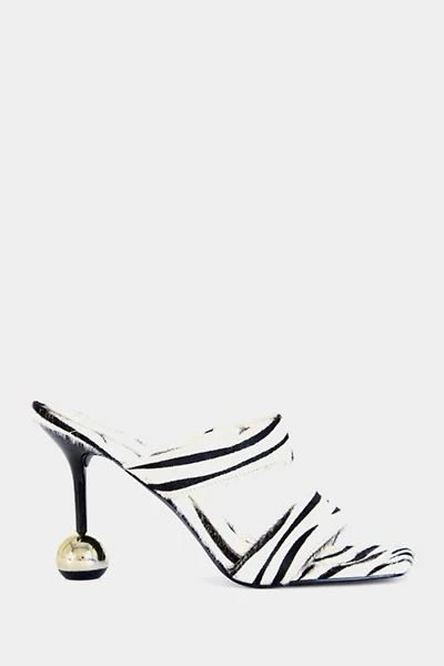 Azalea Wang Ophiel Zebra Calf Hair Stiletto Heel