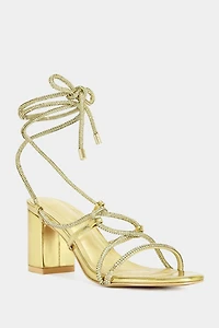 Azalea Wang Revani Wrap-Around Strappy Block Heel