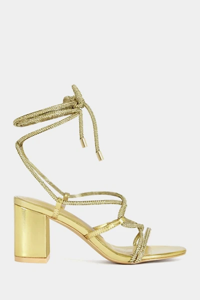 Azalea Wang Revani Wrap-Around Strappy Block Heel