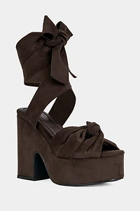 Azalea Wang Saki Platform Wrap-Around Heel
