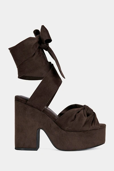 Azalea Wang Saki Platform Wrap-Around Heel