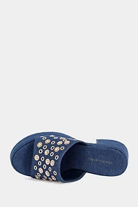 Azalea Wang Theodora Denim Platform Sandal