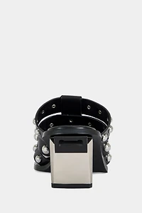 Azalea Wang Vandal Studded Sandal Heel