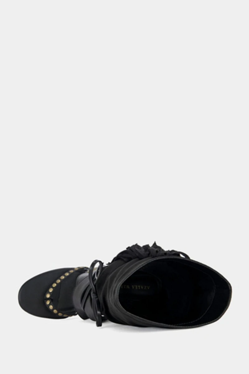 Azalea Wang Wilano Fringe Sandal Bootie