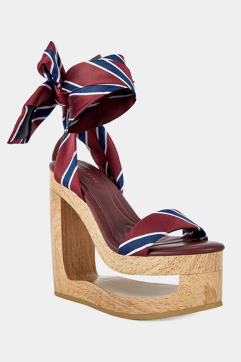 Azalea Wang Wynn Cut-Out Tie Up Wedge