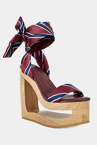 Azalea Wang Wynn Cut-Out Tie Up Wedge