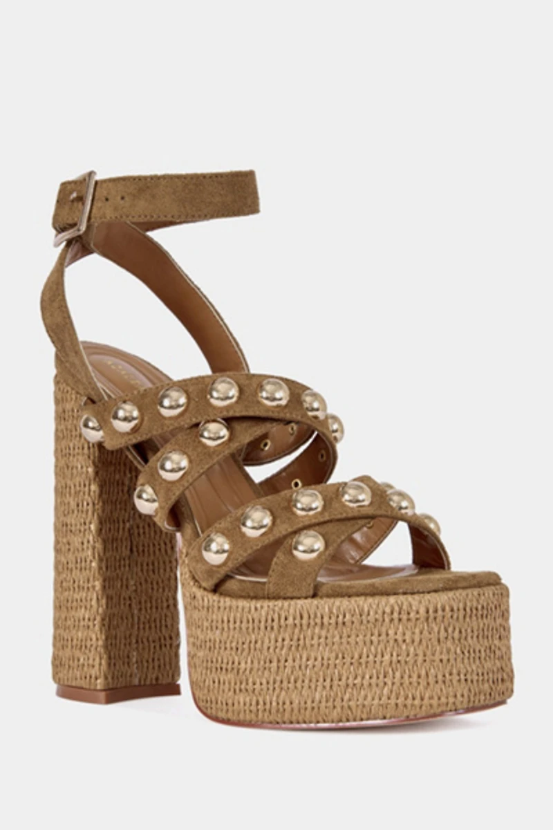 Azalea Wang Yara Platform Studded Sandal