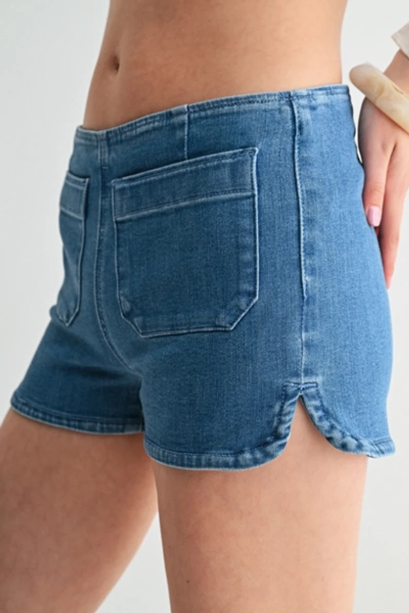 Jemina Denim The Sunday Patch Pocket Short