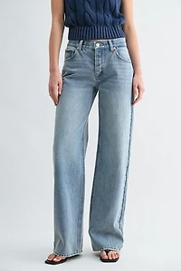 Jemina Denim Low Rise Wide Leg Jean
