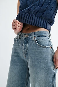 Jemina Denim Low Rise Wide Leg Jean