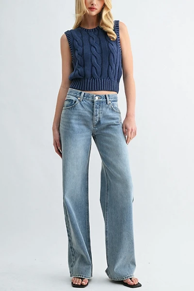 Jemina Denim Low Rise Wide Leg Jean