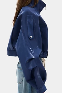 Azalea Wang Babz Liquid Luxe Moto Jacket