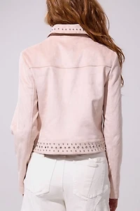 Azalea Wang Finlee Fringe Suede Jacket