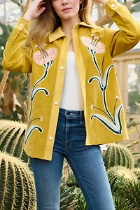 Azalea Wang Geraldine Floral Corduroy Jacket