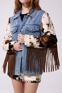 Azalea Wang Lila Western Fringe Jacket
