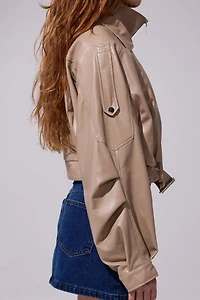 Azalea Wang Papoose Butter Leather Moto Jacket