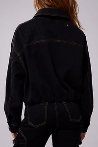 Azalea Wang Safina Embellished Denim Jacket