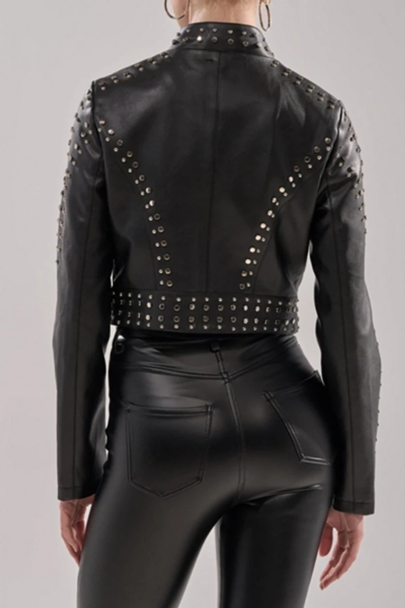 Azalea Wang Silvina Butter Leather Moto Jacket
