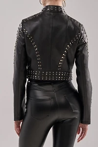 Azalea Wang Silvina Butter Leather Moto Jacket