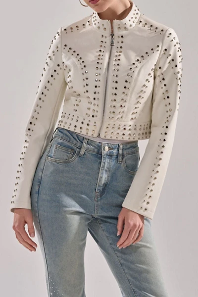 Azalea Wang Silvina Butter Leather Moto Jacket