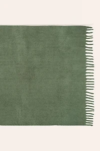 Zsa Zsu Ropar Fringed Acrylic Wool Throw Blanket