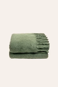 Zsa Zsu Ropar Fringed Acrylic Wool Throw Blanket