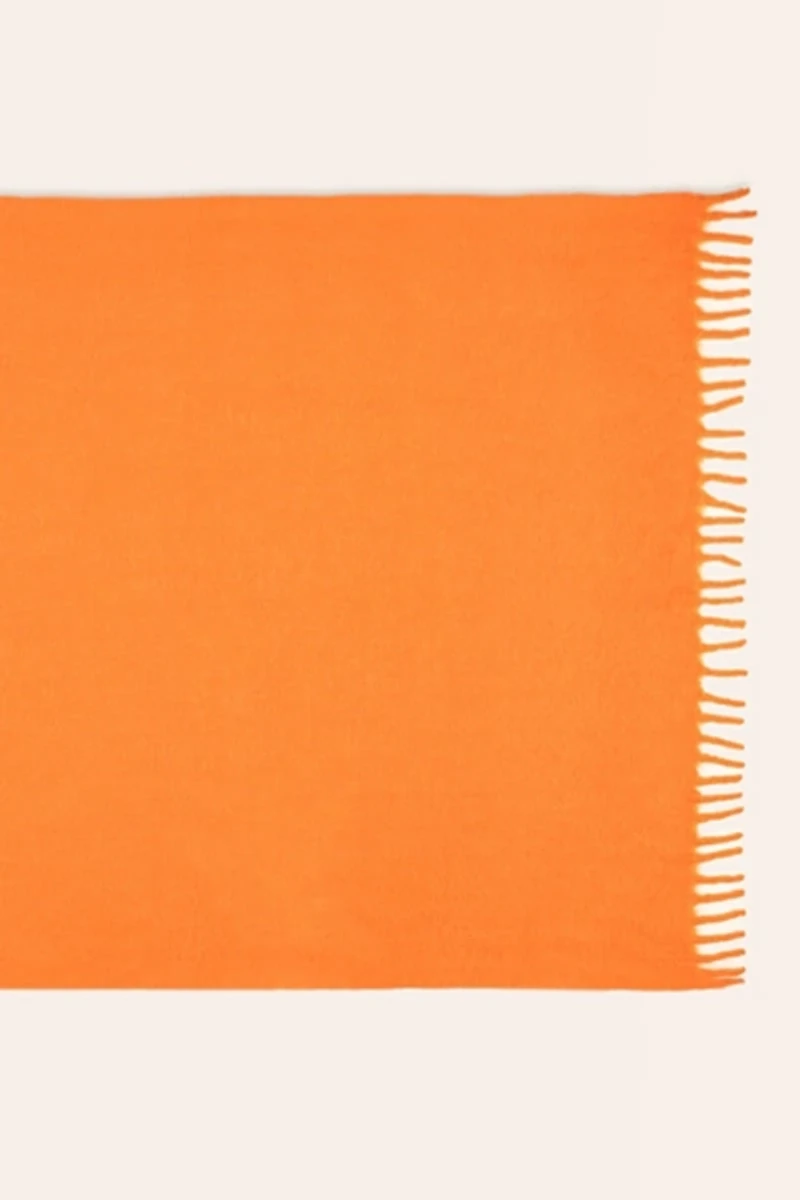 Zsa Zsa Zsu Ropar Fringed Acrylic Wool Throw Blanket