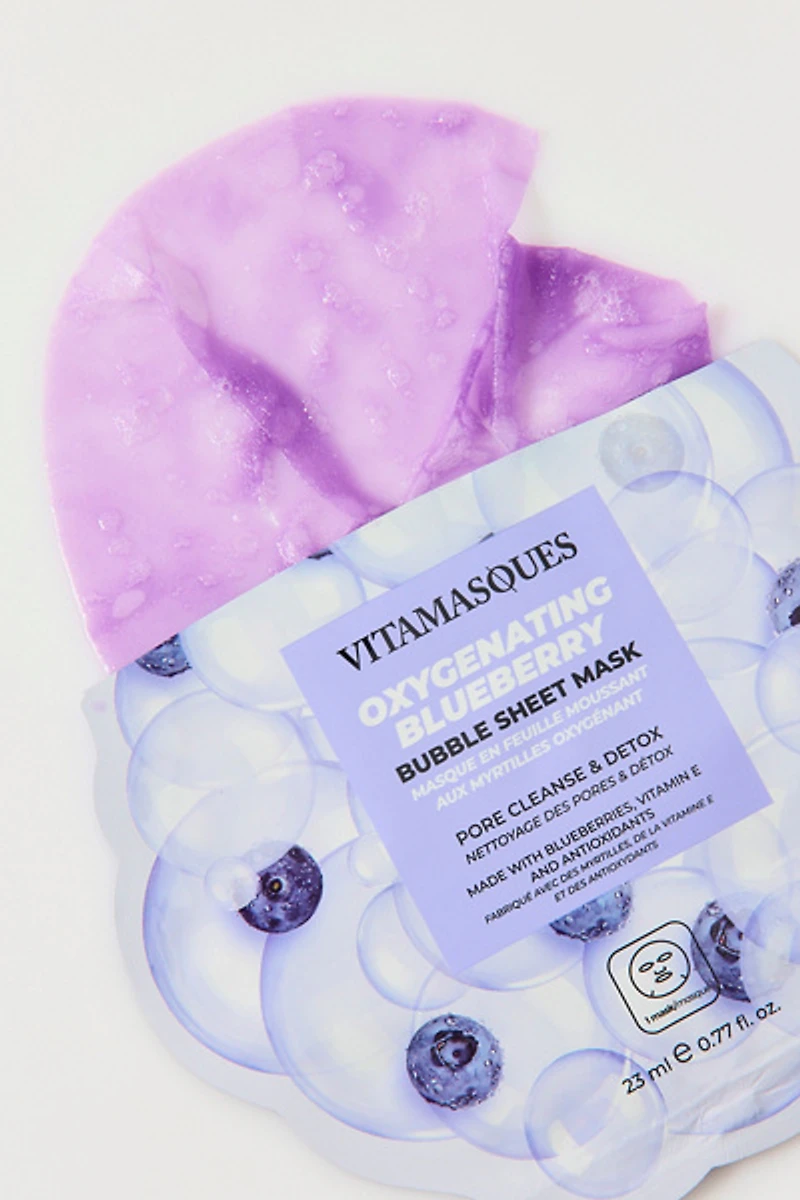 Vitamasques Oxygenating Blueberry Bubble Sheet Mask