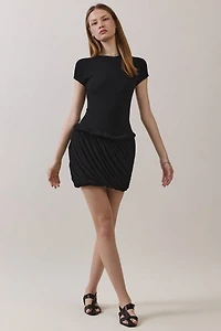 Personal Code Arissa Short Sleeve Bubble Mini Dress