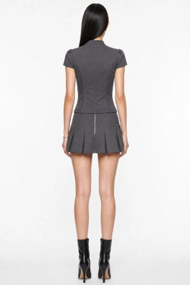 Personal Code Napoleon Pleated Mini Skort