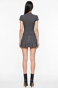 Personal Code Napoleon Pleated Mini Skort