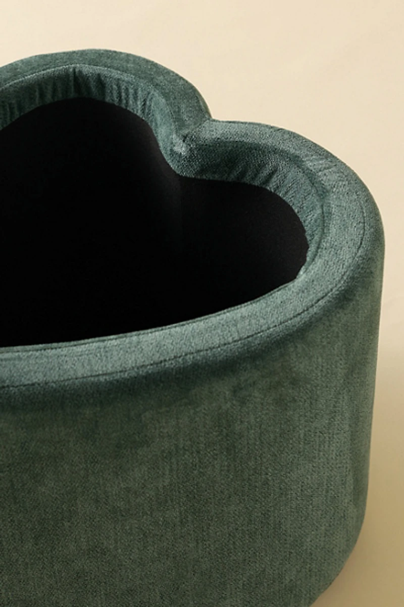 Hadley Heart Shaped Velvet Upholstered Storage Ottoman