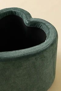 Hadley Heart Shaped Velvet Upholstered Storage Ottoman