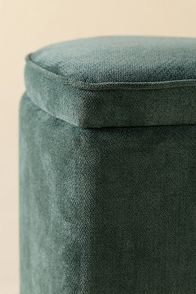 Hadley Heart Shaped Velvet Upholstered Storage Ottoman