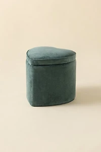 Hadley Heart Shaped Velvet Upholstered Storage Ottoman