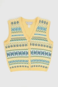 Vintage Cardigan Sweater Vest