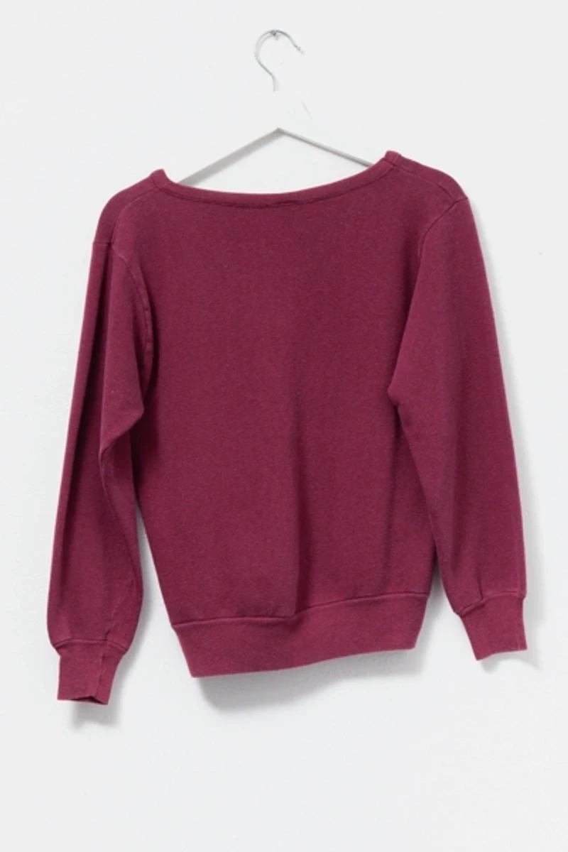Vintage 1960s Distressed University of Hawaii V-Neck Sweatshirt