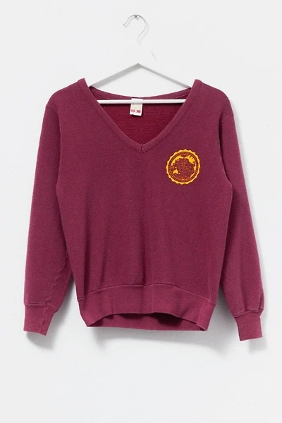 Vintage 1960s Distressed University of Hawaii V-Neck Sweatshirt