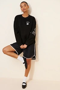 Hype and Vice Brooklyn Nets Oversized Crewneck Sweatshirt