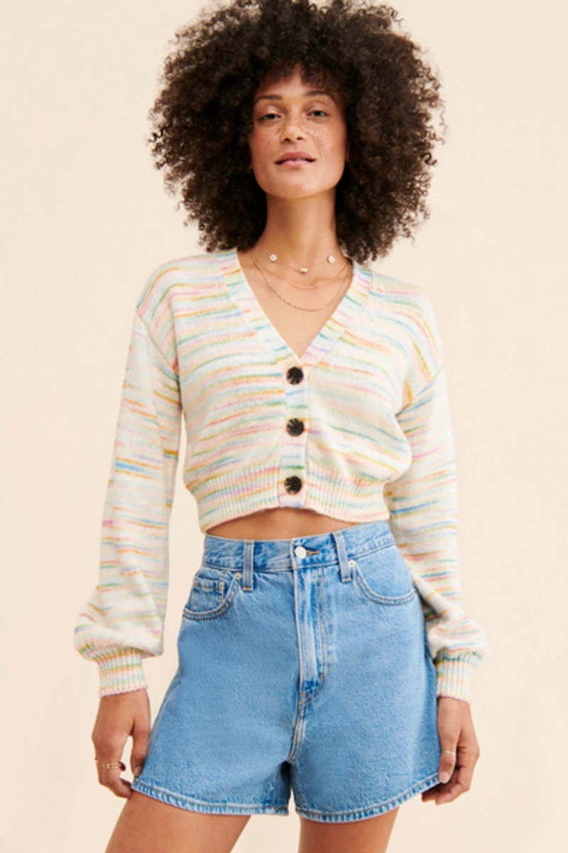 BB Dakota Space Dye Cropped Cardigan