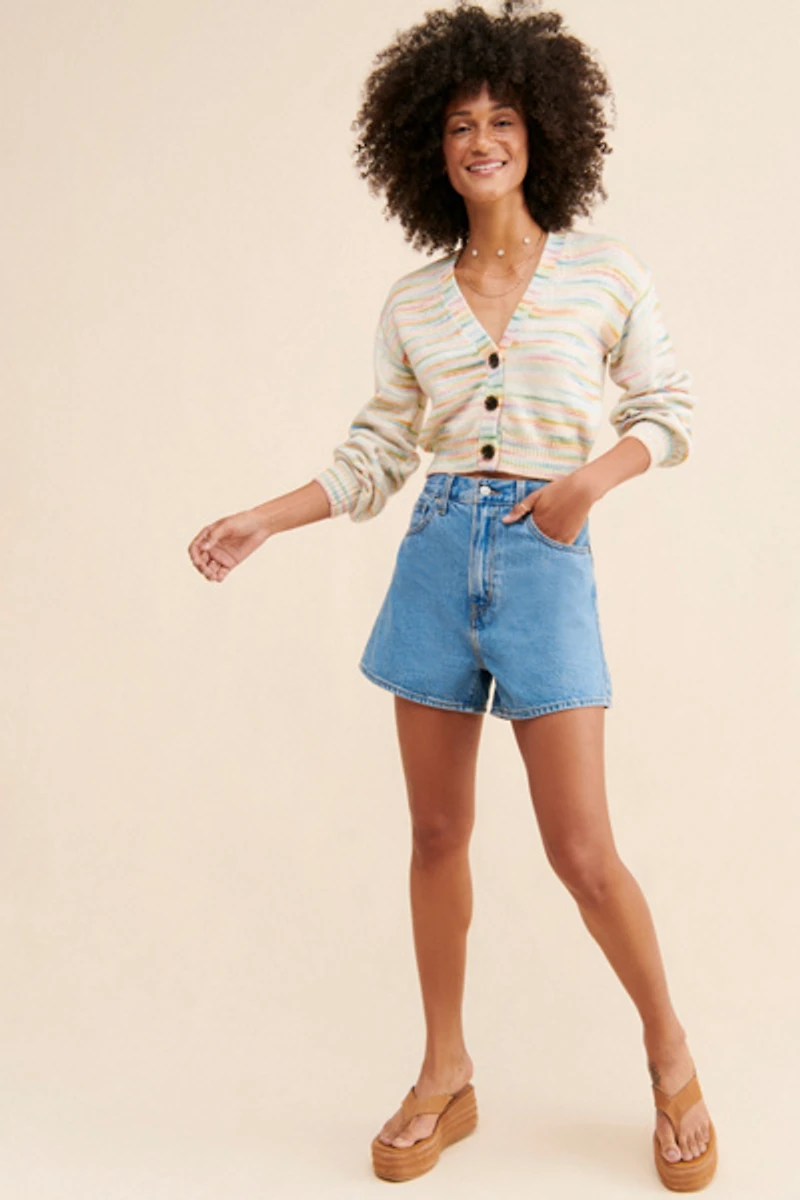 BB Dakota Space Dye Cropped Cardigan