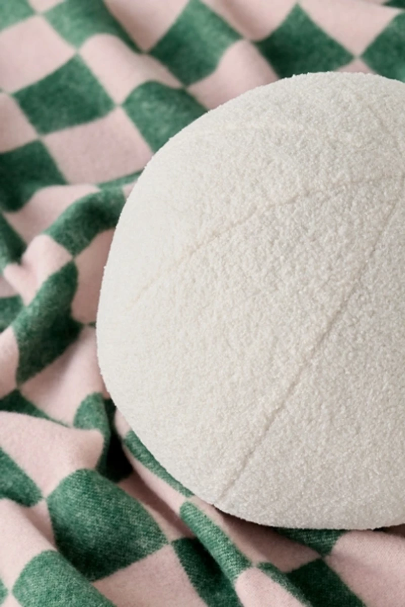 TOV Furniture Boba Vegan Shearling Ball Throw Pillow