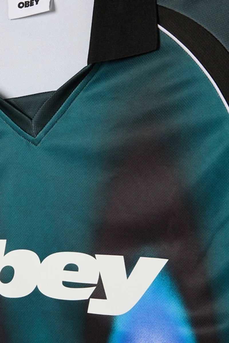 OBEY Blurred Soccer Jersey Top