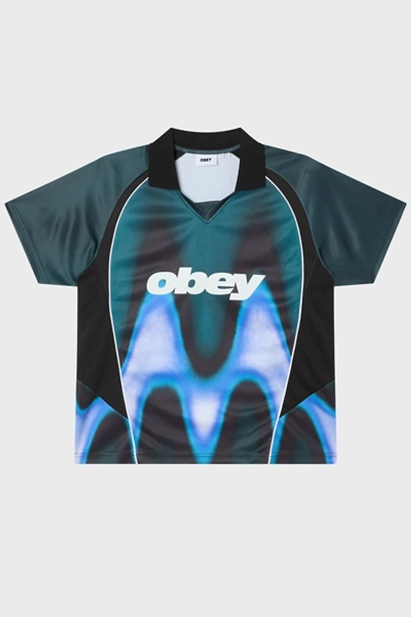OBEY Blurred Soccer Jersey Top